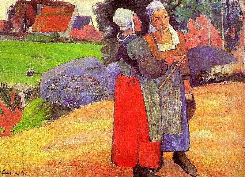 Paul Gauguin Two Breton Peasants on the Road